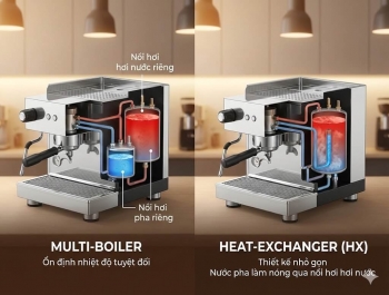 Multi-boiler vs heat-exchanger (HX) trong máy pha cà phê
